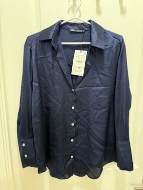 Zara silky shirt